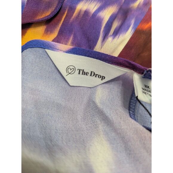 🪻 The Drop Violet Watercolor Maxi Dress 3X – NWT - Picture 5 of 12